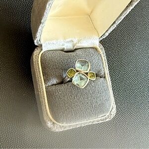 4.40ctw Topaz & Peridot Sterling Silver ring